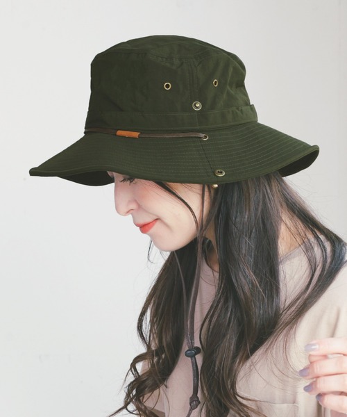 14+(イチヨンプラス)の「定番アドベンチャーハット(ハット・レディース・オレンジ/ネイビー/カーキ/ブラック/ベージュ・MEDIUM/LARGE)」の13枚目の写真