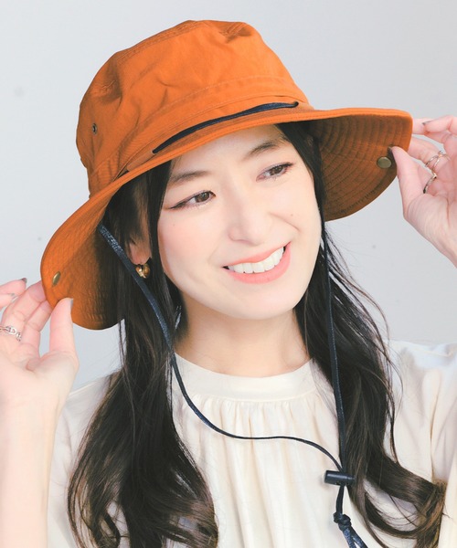 14+(イチヨンプラス)の「定番アドベンチャーハット(ハット・レディース・オレンジ/ネイビー/カーキ/ブラック/ベージュ・MEDIUM/LARGE)」の15枚目の写真