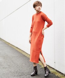 セール ブランド古着 Ciaopanic チャオパニックのワンピース ドレス オレンジ 橙色系 タイト 古着通販 Zozoused