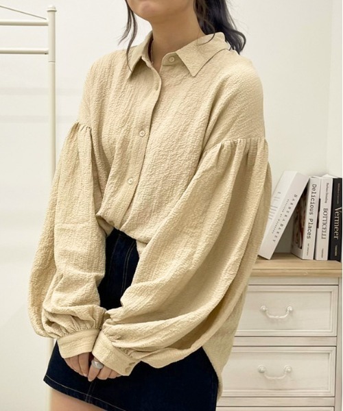 apres jour(アプレジュール)の「リップルクロスルーズシャツ【ZOZOTOWN限定アイテム】(シャツ/ブラウス・レディース・ライトベージュ/ブラウン系その他/カーキ・フリー/X-LARGE)」の11枚目の写真