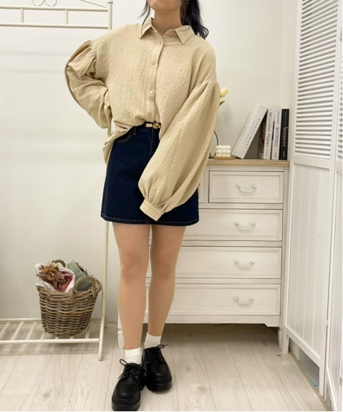apres jour(アプレジュール)の「リップルクロスルーズシャツ【ZOZOTOWN限定アイテム】(シャツ/ブラウス・レディース・ライトベージュ/ブラウン系その他/カーキ・フリー/X-LARGE)」の15枚目の写真