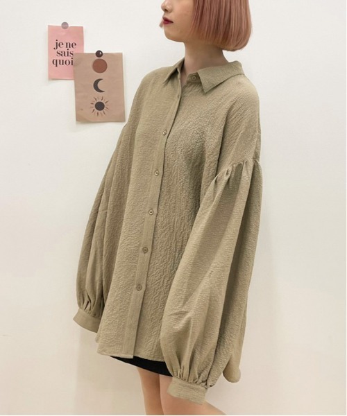 apres jour(アプレジュール)の「リップルクロスルーズシャツ【ZOZOTOWN限定アイテム】(シャツ/ブラウス・レディース・ライトベージュ/ブラウン系その他/カーキ・フリー/X-LARGE)」の17枚目の写真