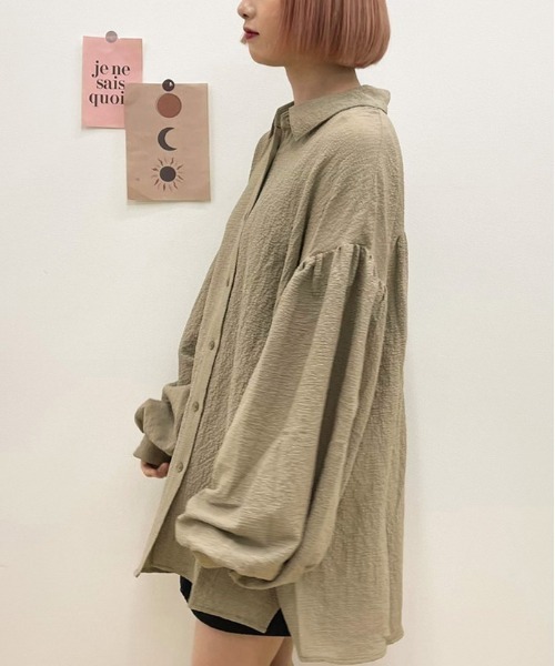 apres jour(アプレジュール)の「リップルクロスルーズシャツ【ZOZOTOWN限定アイテム】(シャツ/ブラウス・レディース・ライトベージュ/ブラウン系その他/カーキ・フリー/X-LARGE)」の18枚目の写真