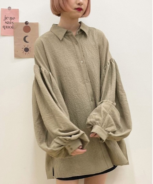 apres jour(アプレジュール)の「リップルクロスルーズシャツ【ZOZOTOWN限定アイテム】(シャツ/ブラウス・レディース・ライトベージュ/ブラウン系その他/カーキ・フリー/X-LARGE)」の19枚目の写真