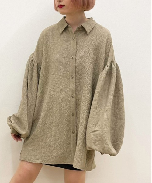 apres jour(アプレジュール)の「リップルクロスルーズシャツ【ZOZOTOWN限定アイテム】(シャツ/ブラウス・レディース・ライトベージュ/ブラウン系その他/カーキ・フリー/X-LARGE)」の20枚目の写真