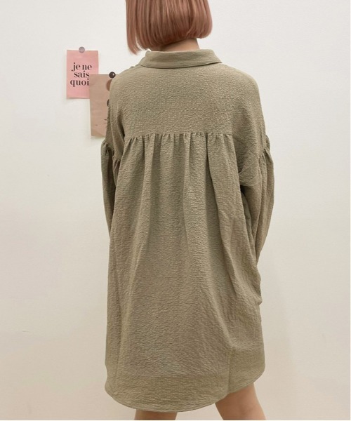 apres jour(アプレジュール)の「リップルクロスルーズシャツ【ZOZOTOWN限定アイテム】(シャツ/ブラウス・レディース・ライトベージュ/ブラウン系その他/カーキ・フリー/X-LARGE)」の21枚目の写真