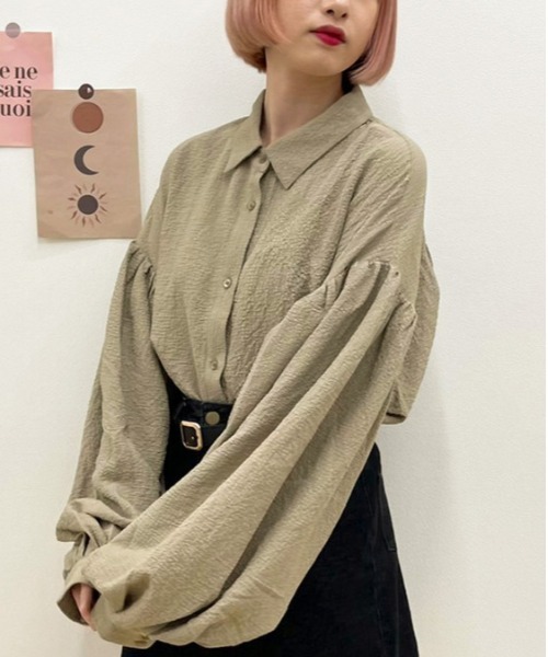 apres jour(アプレジュール)の「リップルクロスルーズシャツ【ZOZOTOWN限定アイテム】(シャツ/ブラウス・レディース・ライトベージュ/ブラウン系その他/カーキ・フリー/X-LARGE)」の16枚目の写真