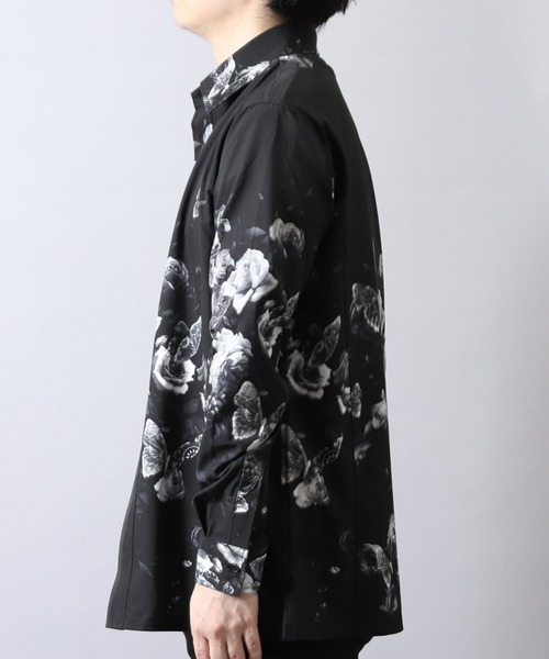 SHELLAC（シェラック）の「シェラック/SHELLAC　ローズ＆バタフライプリント 長袖シャツ（シャツ/ブラウス・メンズ・ブラック/ブルー・MEDIUM/LARGE）」の5枚目の写真