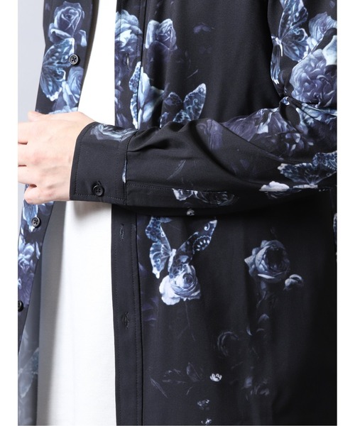 SHELLAC（シェラック）の「シェラック/SHELLAC　ローズ＆バタフライプリント 長袖シャツ（シャツ/ブラウス・メンズ・ブラック/ブルー・MEDIUM/LARGE）」の6枚目の写真