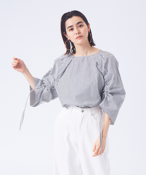 qualite（カリテ）の「ドロストスリーブブラウス（シャツ/ブラウス・レディース・その他/オフホワイト/オレンジ・38）」の3枚目の写真