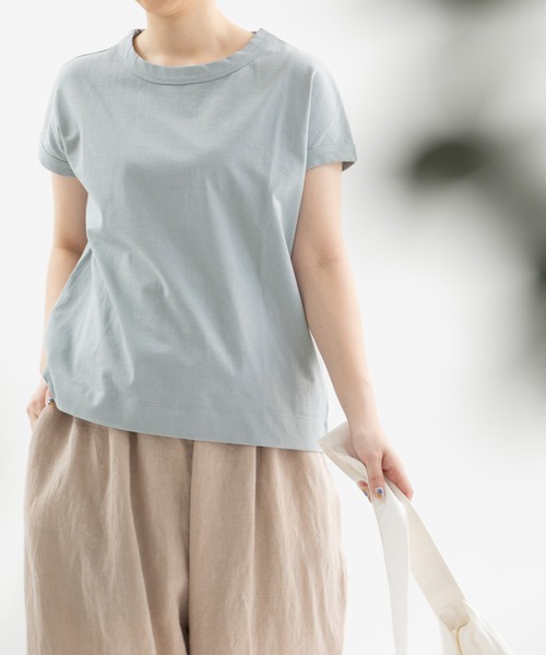 ノップドゥノッド nop de nod USコットンフレンチスリーブTシャツ （ライトブルー） nop de nod tシャツ USコットンフレンチスリーブTシャツ