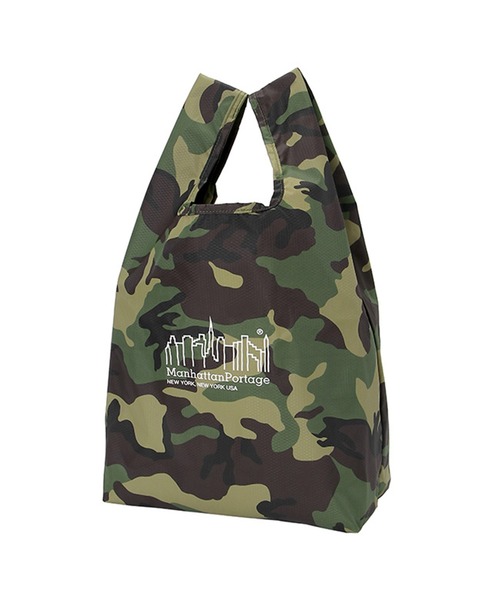 Manhattan Portage（マンハッタンポーテージ）の「Packable Eco Bag（トートバッグ・メンズ・ウッドランド/ライトグレー/ホワイト/ブラック・MEDIUM）」の4枚目の写真