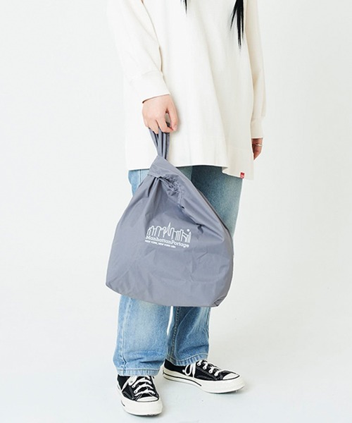 Manhattan Portage（マンハッタンポーテージ）の「Packable Eco Bag（トートバッグ・メンズ・ウッドランド/ライトグレー/ホワイト/ブラック・MEDIUM）」の13枚目の写真