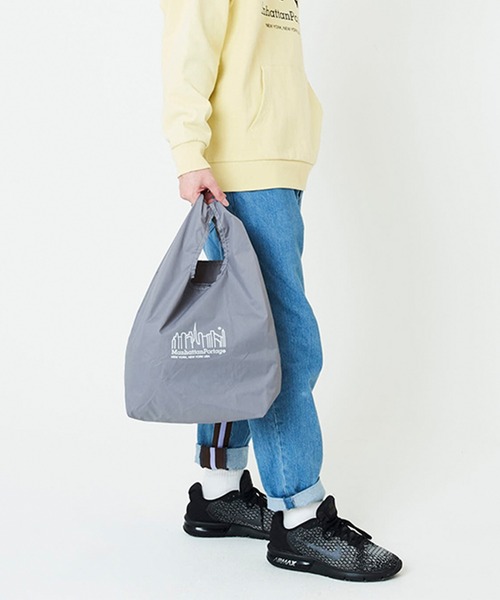 Manhattan Portage（マンハッタンポーテージ）の「Packable Eco Bag（トートバッグ・メンズ・ウッドランド/ライトグレー/ホワイト/ブラック・MEDIUM）」の15枚目の写真