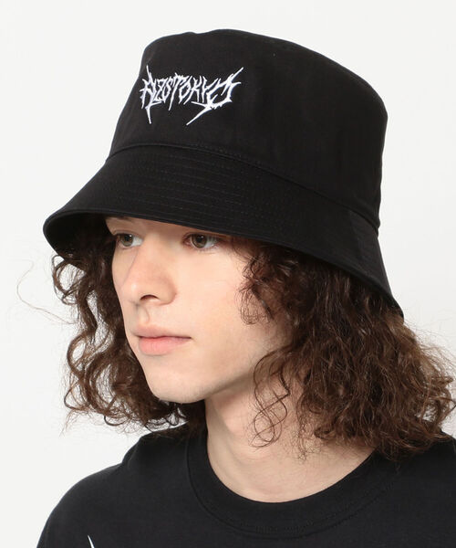 AZS TOKYO（アザストーキョー）の「AZS TOKYO/アザストーキョー/"THRASH METAL" LOGO BUCKET (BLACKxWHITE)（ハット・メンズ・ブラック・FREE）」の19枚目の写真