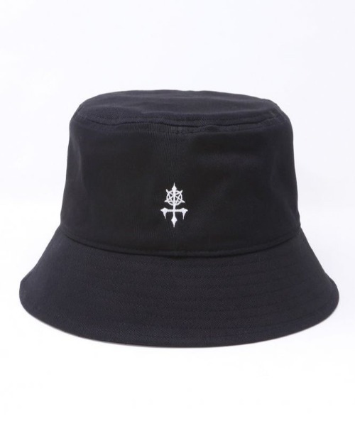 AZS TOKYO（アザストーキョー）の「AZS TOKYO/アザストーキョー/"THRASH METAL" LOGO BUCKET (BLACKxWHITE)（ハット・メンズ・ブラック・FREE）」の2枚目の写真