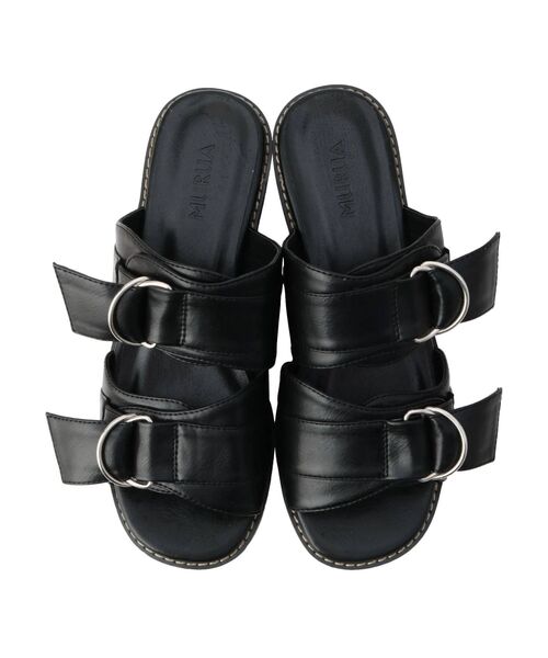 MURUA（ムルーア）の「ダブルベルテッドサンダル（サンダル・レディース・アイボリー/ブラック・35/36/37）」の5枚目の写真