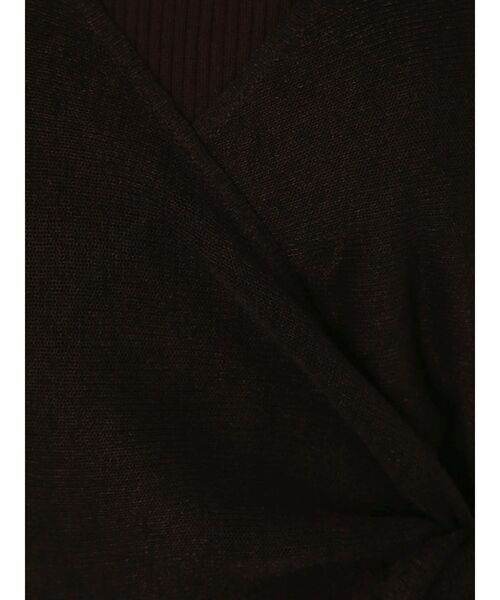 MERCURYDUO（マーキュリーデュオ）の「インナーキャミ付シアーカシュクールニット（ニット/セーター・レディース・ベージュ/ブラウン・FREE）」の10枚目の写真