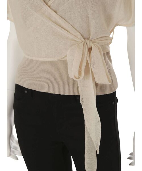 MERCURYDUO（マーキュリーデュオ）の「インナーキャミ付シアーカシュクールニット（ニット/セーター・レディース・ベージュ/ブラウン・FREE）」の15枚目の写真