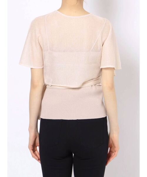 MERCURYDUO（マーキュリーデュオ）の「インナーキャミ付シアーカシュクールニット（ニット/セーター・レディース・ベージュ/ブラウン・FREE）」の18枚目の写真