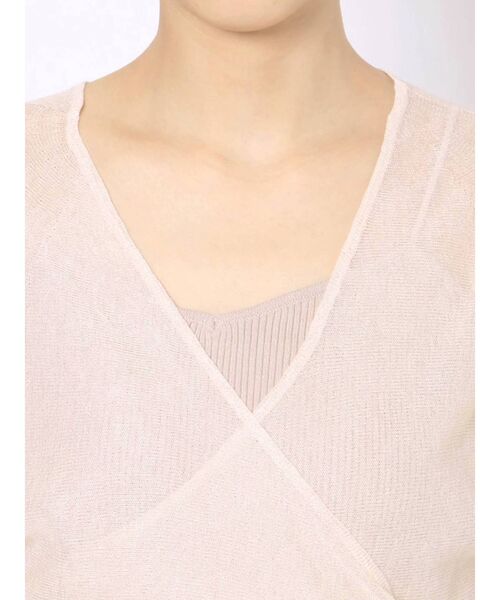 MERCURYDUO（マーキュリーデュオ）の「インナーキャミ付シアーカシュクールニット（ニット/セーター・レディース・ベージュ/ブラウン・FREE）」の19枚目の写真