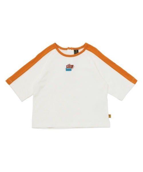 moimoln（モイモルン）の「クリップグラン7分袖Tシャツ（Tシャツ/カットソー・キッズ・イエロー/オレンジ/ピンク・100cm/90cm/120cm/110cm/130cm）」の2枚目の写真