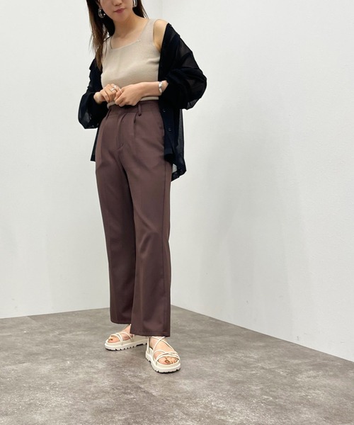 apres jour mignon（アプレジュールミニョン）の「スクエアネックニットタンク【ZOZOTOWN限定アイテム】（タンクトップ・レディース・ブラック/アイボリー/グリーン系その他/オレンジ系その他/ライトベージュ・フリー/X-LARGE）」の16枚目の写真