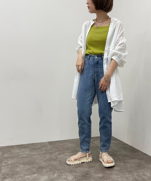 apres jour mignon（アプレジュールミニョン）の「スクエアネックニットタンク【ZOZOTOWN限定アイテム】（タンクトップ・レディース・ブラック/アイボリー/グリーン系その他/オレンジ系その他/ライトベージュ・フリー/X-LARGE）」の22枚目の写真