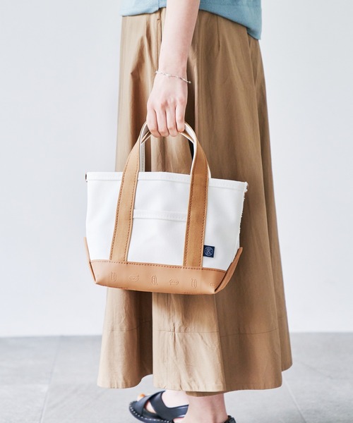 russet（ラシット）の「ヴィブラムキャンバストートバッグ S（TK-403）（トートバッグ・レディース・オレンジ/カーキ/ミント/グレー/ベージュ・FREE）」の3枚目の写真