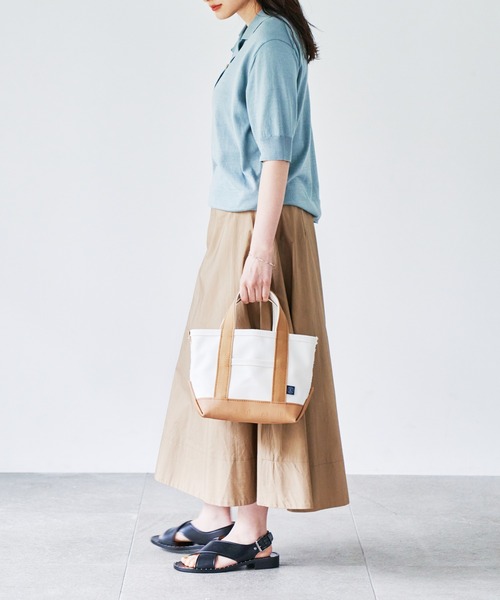 russet（ラシット）の「ヴィブラムキャンバストートバッグ S（TK-403）（トートバッグ・レディース・オレンジ/カーキ/ミント/グレー/ベージュ・FREE）」の12枚目の写真