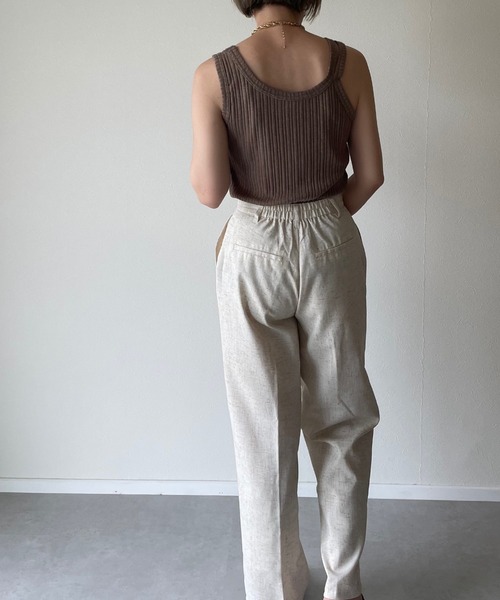 y/m by misato（イムバイミサト）の「片割れリブタンク（タンクトップ・レディース・ブラック/オフホワイト/モカ/イエロー系その他・FREE）」の11枚目の写真