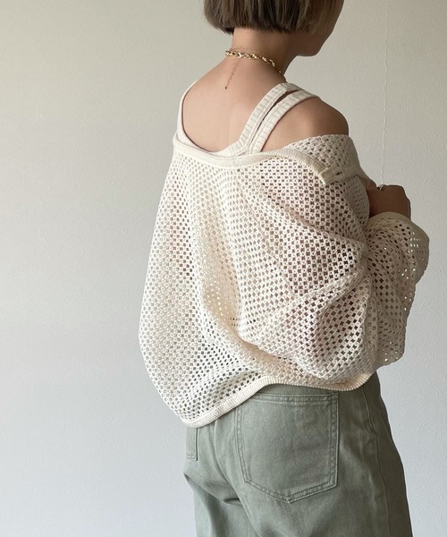 y/m by misato（イムバイミサト）の「片割れリブタンク（タンクトップ・レディース・ブラック/オフホワイト/モカ/イエロー系その他・FREE）」の18枚目の写真