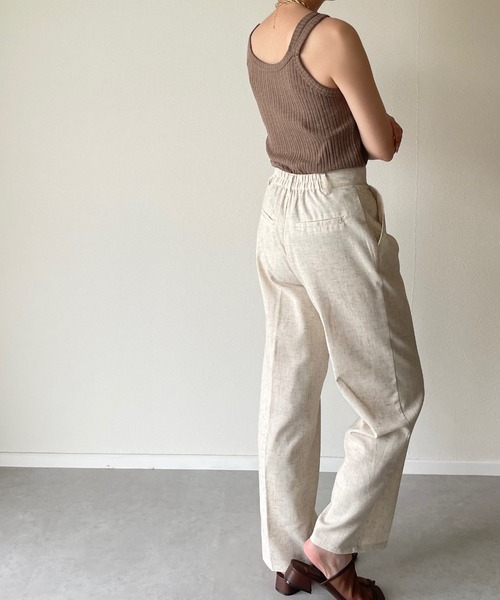 y/m by misato（イムバイミサト）の「片割れリブタンク（タンクトップ・レディース・ブラック/オフホワイト/モカ/イエロー系その他・FREE）」の21枚目の写真