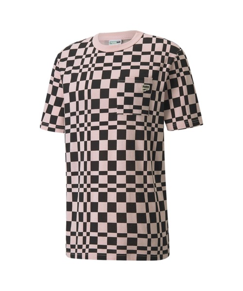 PUMA（プーマ）の「PUMA プーマ ダウンタウン DOWNTOWN CHECK AOP Tシャツ（Tシャツ/カットソー・メンズ・ブラック/ベージュ系その他/ライトピンク・SMALL/MEDIUM/LARGE/X-LARGE/X-SMALL）」の18枚目の写真