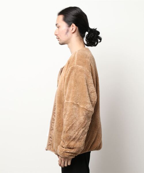 チチカカ(チチカカ)の「【ユニセックス】シェルバフリースジャケット(ノーカラージャケット・メンズ・ベージュ/ブラック・MEDIUM/LARGE)」の22枚目の写真