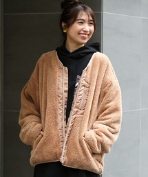 チチカカ | 【ユニセックス】シェルバフリースジャケット(ノーカラージャケット)