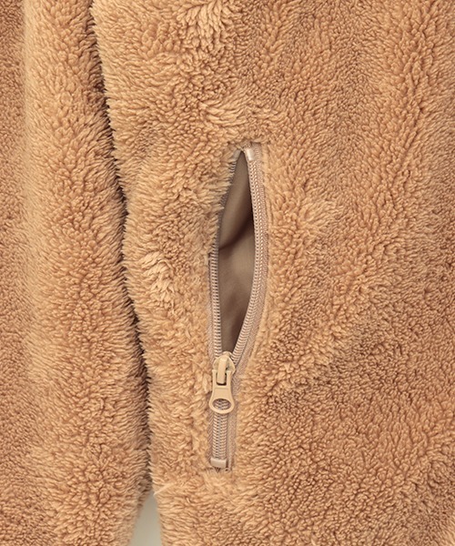 チチカカ(チチカカ)の「【ユニセックス】シェルバフリースジャケット(ノーカラージャケット・メンズ・ベージュ/ブラック・MEDIUM/LARGE)」の15枚目の写真