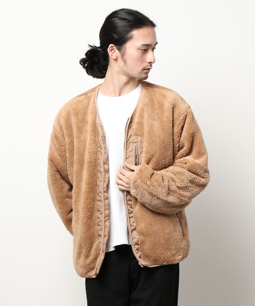 チチカカ(チチカカ)の「【ユニセックス】シェルバフリースジャケット(ノーカラージャケット・メンズ・ベージュ/ブラック・MEDIUM/LARGE)」の20枚目の写真