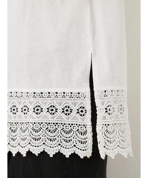 earth music&ecology（アースミュージックアンドエコロジー）の「スリーブレス裾レースチュニック ＊（チュニック・レディース・オフホワイト・FREE）」の8枚目の写真