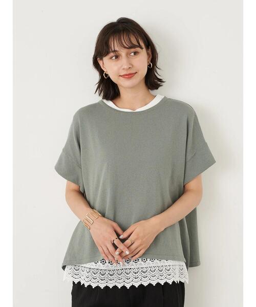 earth music&ecology（アースミュージックアンドエコロジー）の「スリーブレス裾レースチュニック ＊（チュニック・レディース・オフホワイト・FREE）」の11枚目の写真