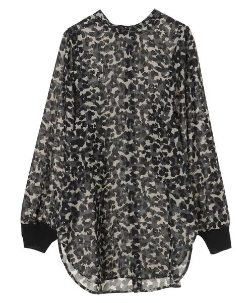 YECCA VECCA（イェッカヴェッカ）の「2wayレオパードプリントロングシャツ　＊（シャツ/ブラウス・レディース・ブラウン・FREE）」の18枚目の写真