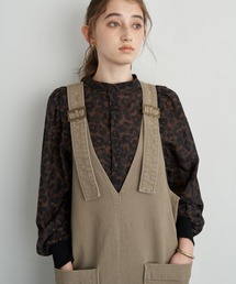 YECCA VECCA | 2wayレオパードプリントロングシャツ　＊(シャツ/ブラウス)