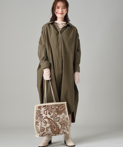 INTERPLANET(インタープラネット)の「ゴブラン*ボアリバーシブルBAG(トートバッグ・レディース・アイボリー/ブラウン・フリー)」の19枚目の写真