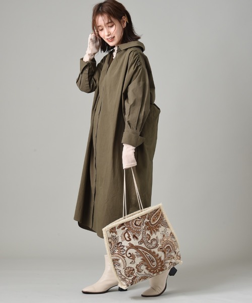 INTERPLANET(インタープラネット)の「ゴブラン*ボアリバーシブルBAG(トートバッグ・レディース・アイボリー/ブラウン・フリー)」の20枚目の写真