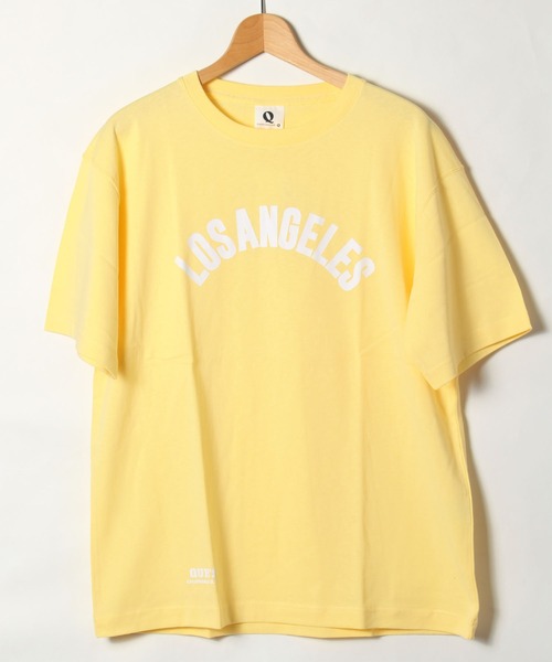 ALWAYS GOOD TIME(オルウェイズグッドタイム)の「【QUE/キュー】USAコットン アーチロゴプリントTシャツ(Tシャツ/カットソー・メンズ・ホワイト/ブラック/ネイビー/サックスブルー/ピンク/オレンジ/レモンイエロー・M/L/XL)」の6枚目の写真