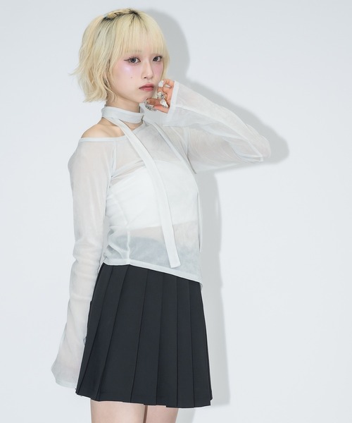 17HR（セブンティーンアワーズ）の「プリーツミニスカート（スカート・レディース・ブラック/ナチュラル/チェック/チャコールグレー・FREE）」の16枚目の写真