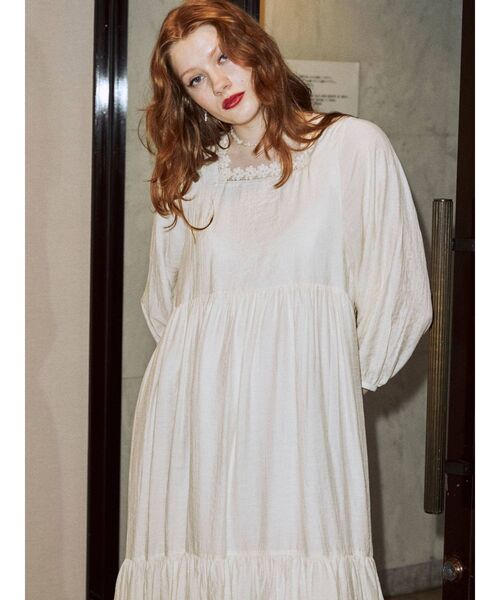 jouetie（ジュエティ）の「レースアップ2WAYワンピース（ワンピース・レディース・ブラック/オフホワイト/ブルー/パープル・MEDIUM）」の7枚目の写真