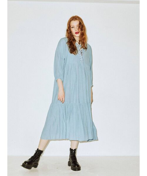 jouetie（ジュエティ）の「レースアップ2WAYワンピース（ワンピース・レディース・ブラック/オフホワイト/ブルー/パープル・MEDIUM）」の16枚目の写真