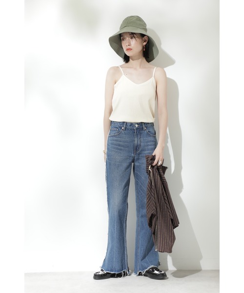 ROSE BUD（ローズバッド）の「カップ付きキャミソール（キャミソール・レディース・ホワイト/ブラック/ピンク・FREE）」の6枚目の写真