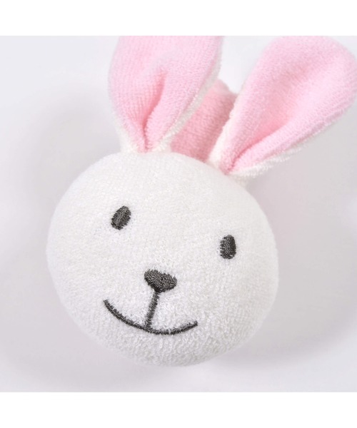 birthday party（バースデイパーティー）の「birthday party/ウサギ クマ ネコ アニマル ガラガラ リスト ラトル ベビー（その他ベビー用品・キッズ・ホワイト/レッド/オフホワイト・FREE）」の10枚目の写真